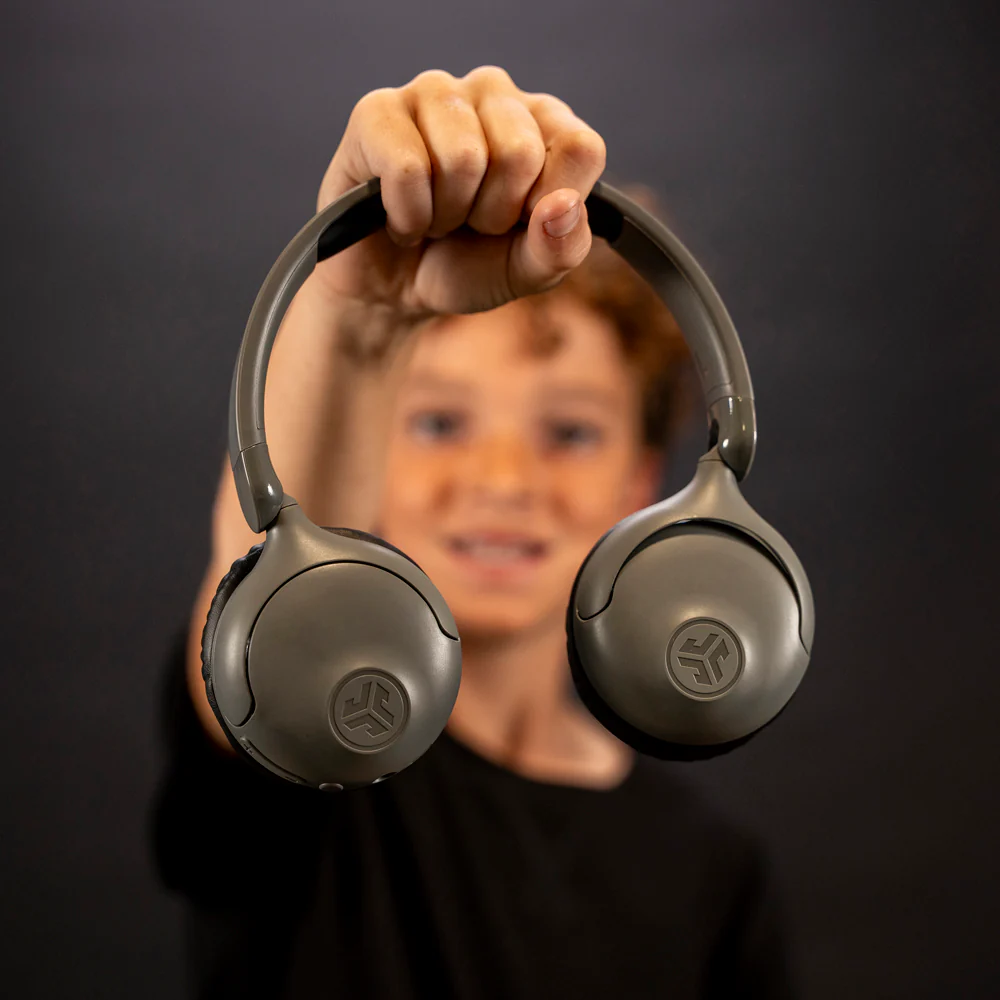 JBuddies Pop Wireless Kids Headphones Grey/Black - Image 4
