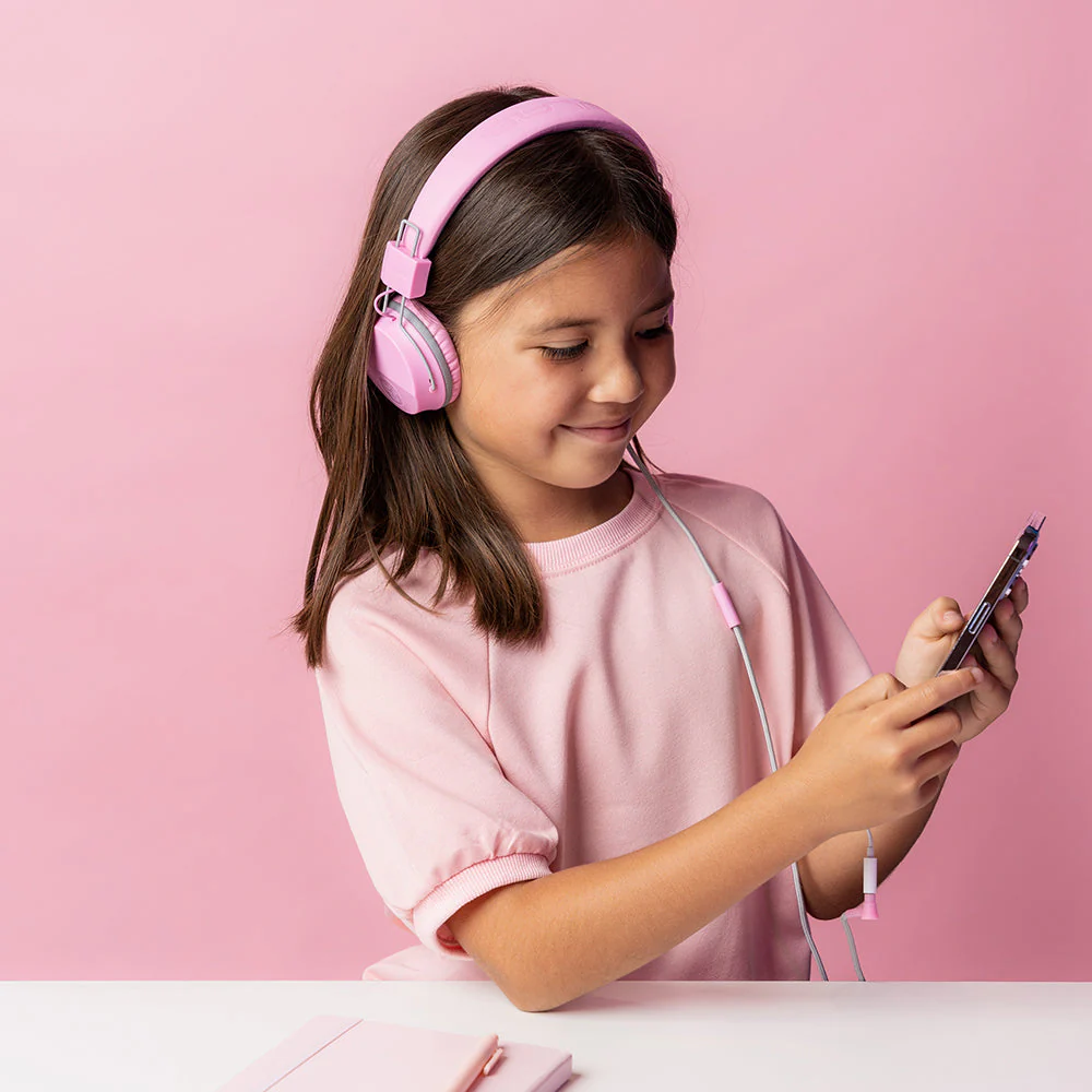 JBuddies Studio On-Ear Kids Wired Type-C Headphones Pink - Image 5