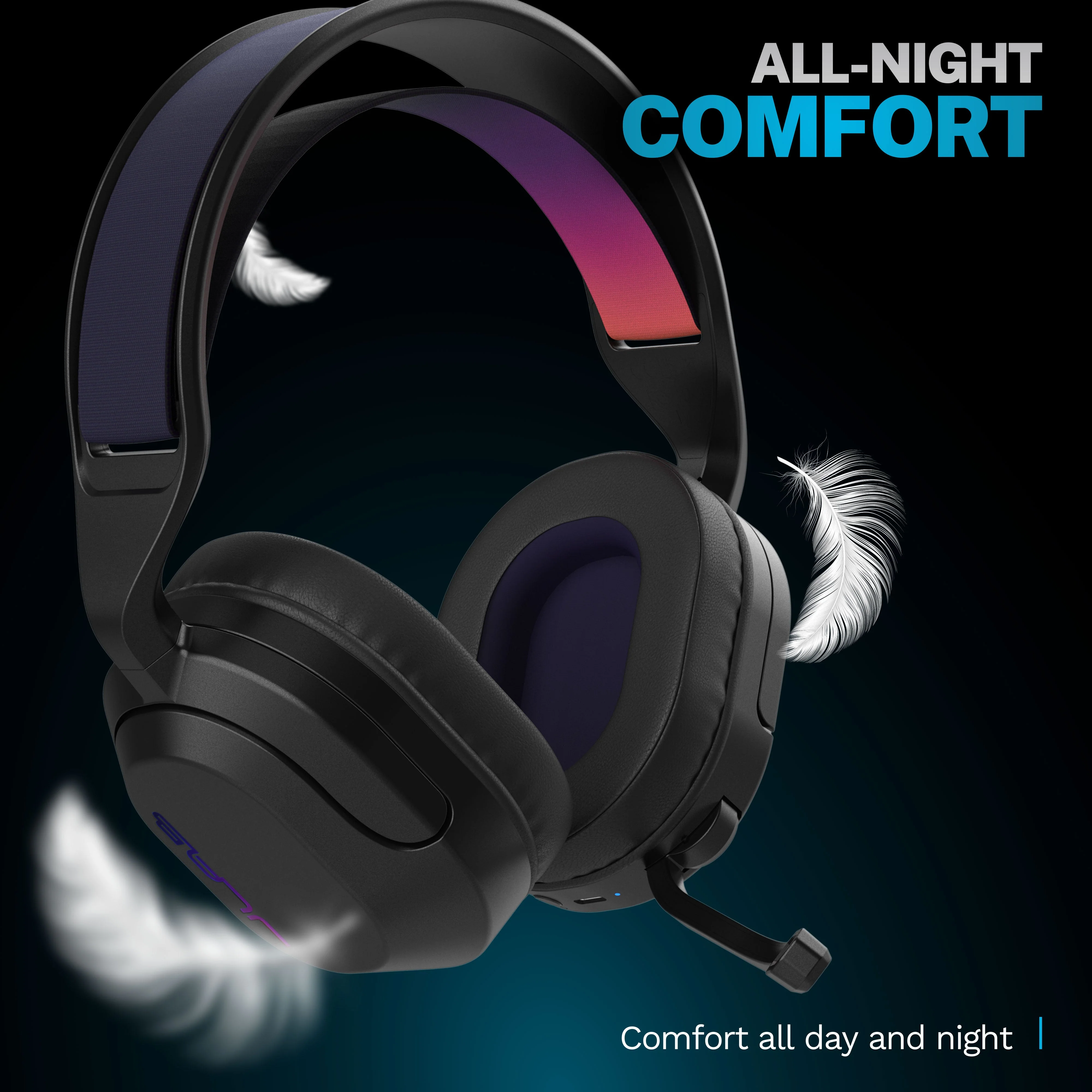 Nightfall Wireless Gaming Headset Black - Image 6